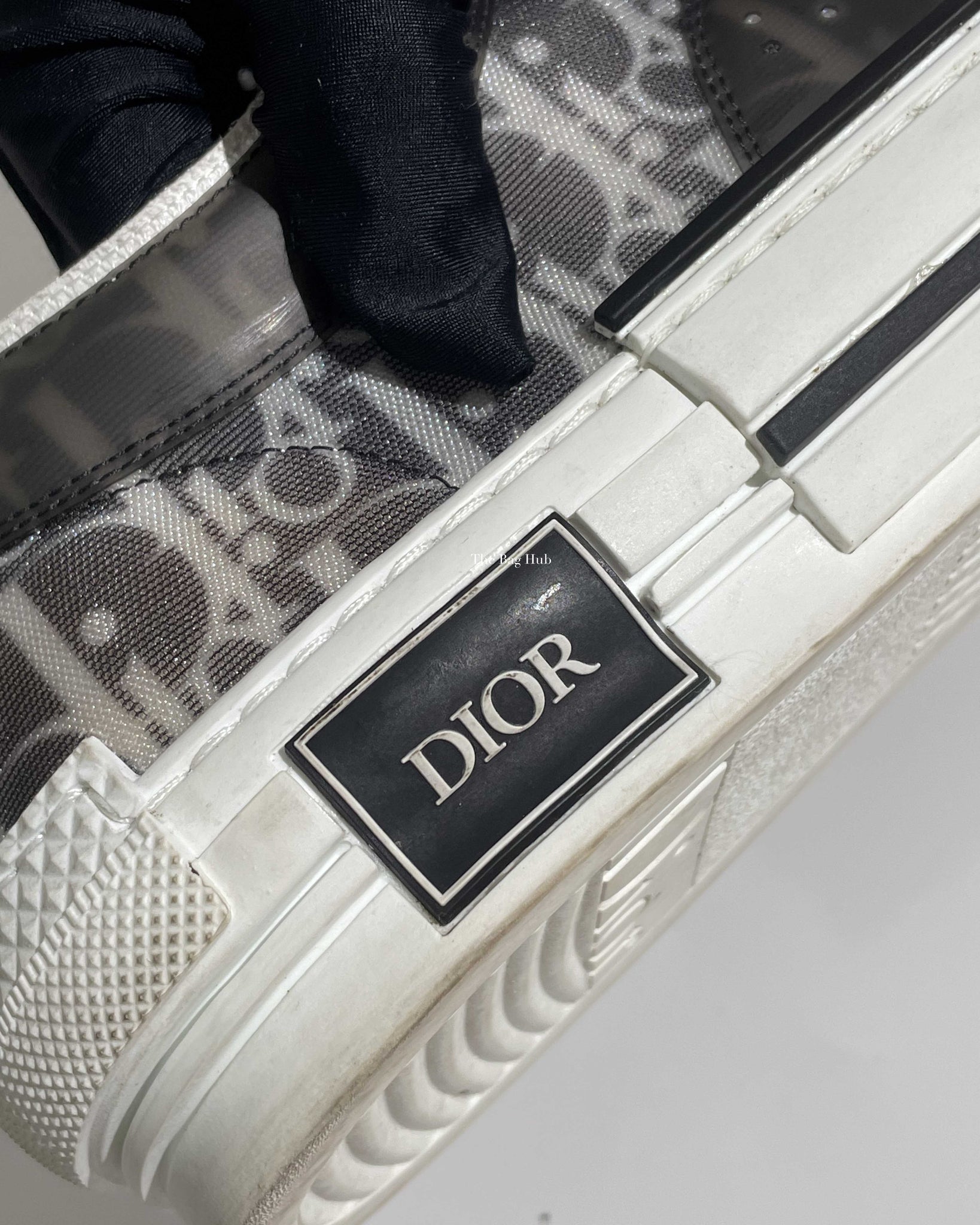 Dior Black/White Oblique Canvas Transparent B23 Low Top Sneakers Size 44-11