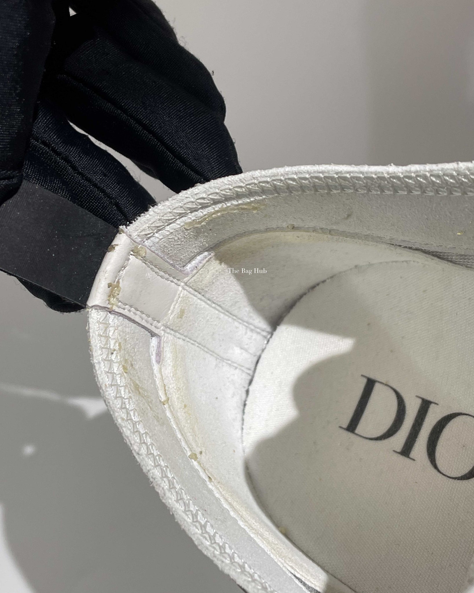 Dior Black/White Oblique Canvas Transparent B23 Low Top Sneakers Size 44-14