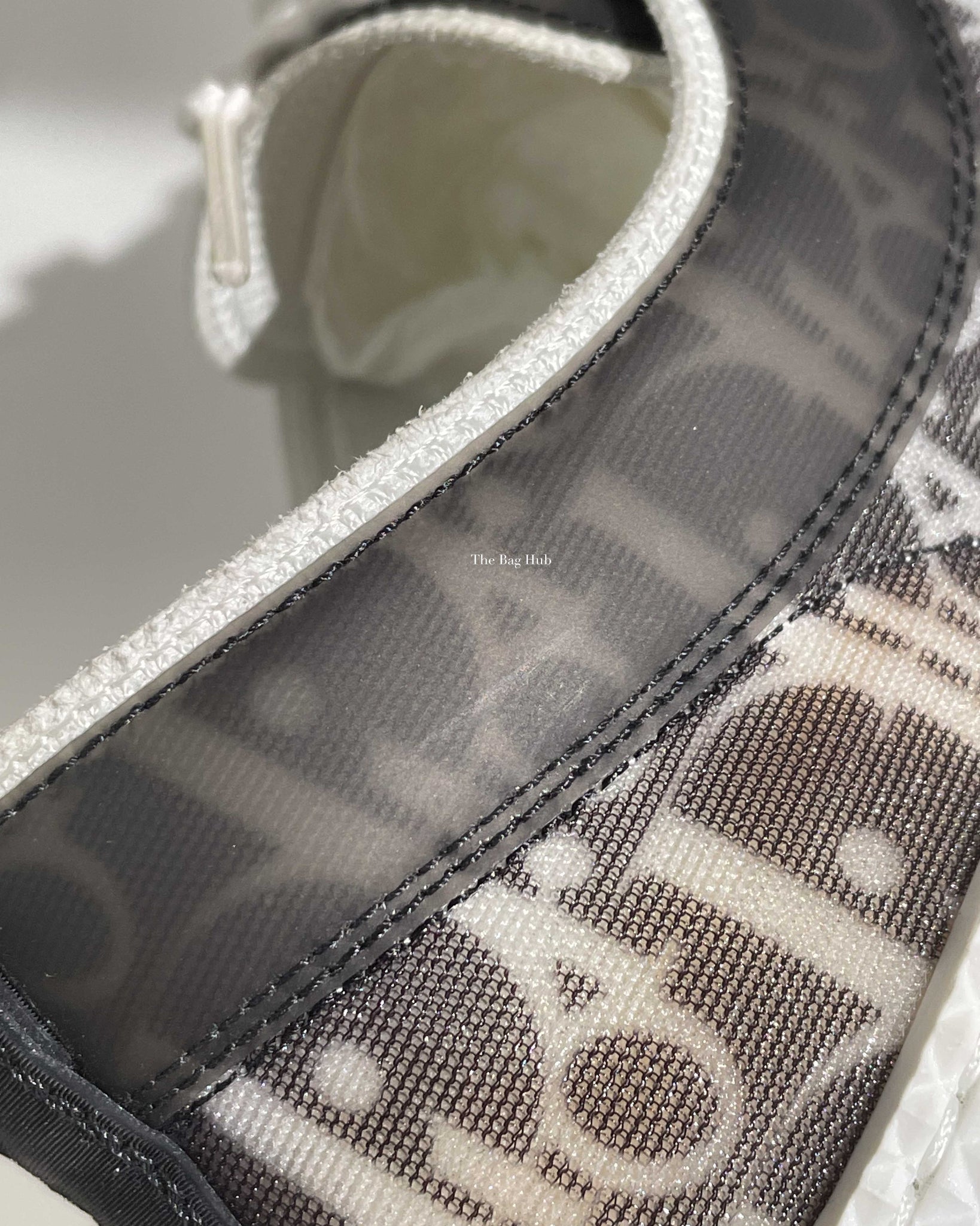 Dior Black/White Oblique Canvas Transparent B23 Low Top Sneakers Size 44-20