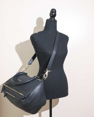 Givenchy Black Woven Medium Pandora GHW-12