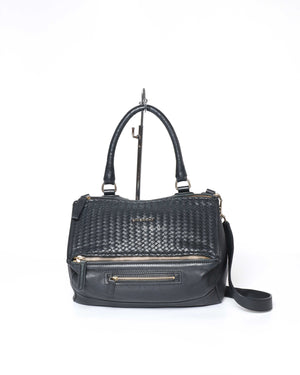 Givenchy Black Woven Medium Pandora GHW-2