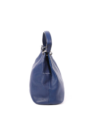 Prada Blue Rolled Vitello Daino Hobo Bag-5