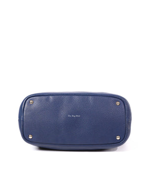 Prada Blue Rolled Vitello Daino Hobo Bag-6