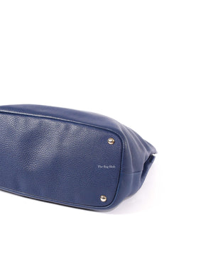 Prada Blue Rolled Vitello Daino Hobo Bag-10