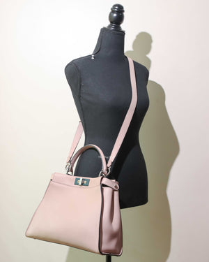 Fendi Soap Opale Leather Peekaboo Medium Bag-12