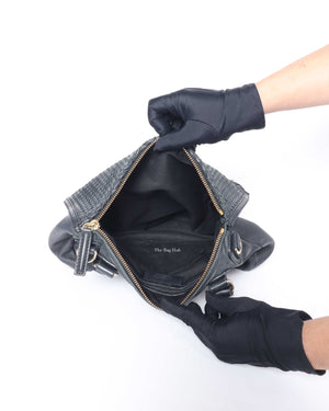 Givenchy Black Woven Medium Pandora GHW-11