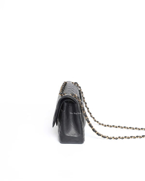 Chanel Black Quilted Caviar Leather Jumbo Classic Double Flap Bag