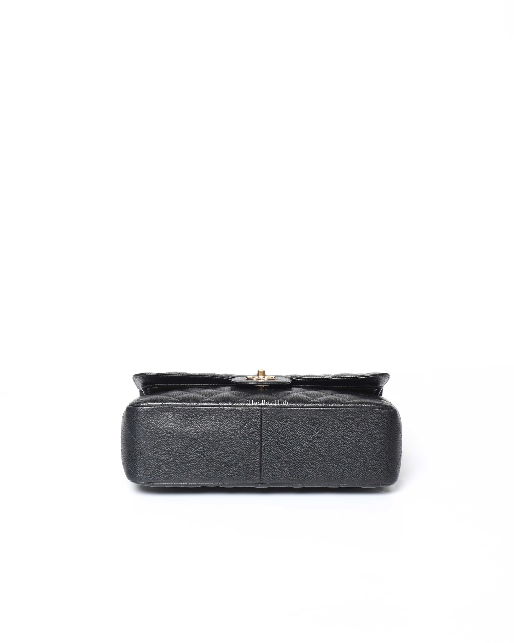 Chanel Black Quilted Caviar Leather Jumbo Classic Double Flap Bag