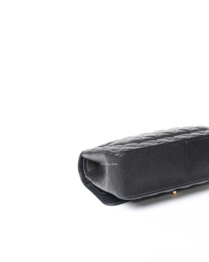 Chanel Black Quilted Caviar Leather Jumbo Classic Double Flap Bag