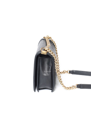 Chanel Black Caviar Quilted Large Le Boy Bag GHW