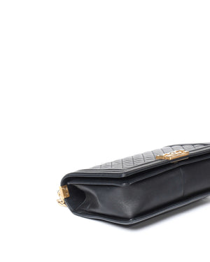 Chanel Black Caviar Quilted Large Le Boy Bag GHW