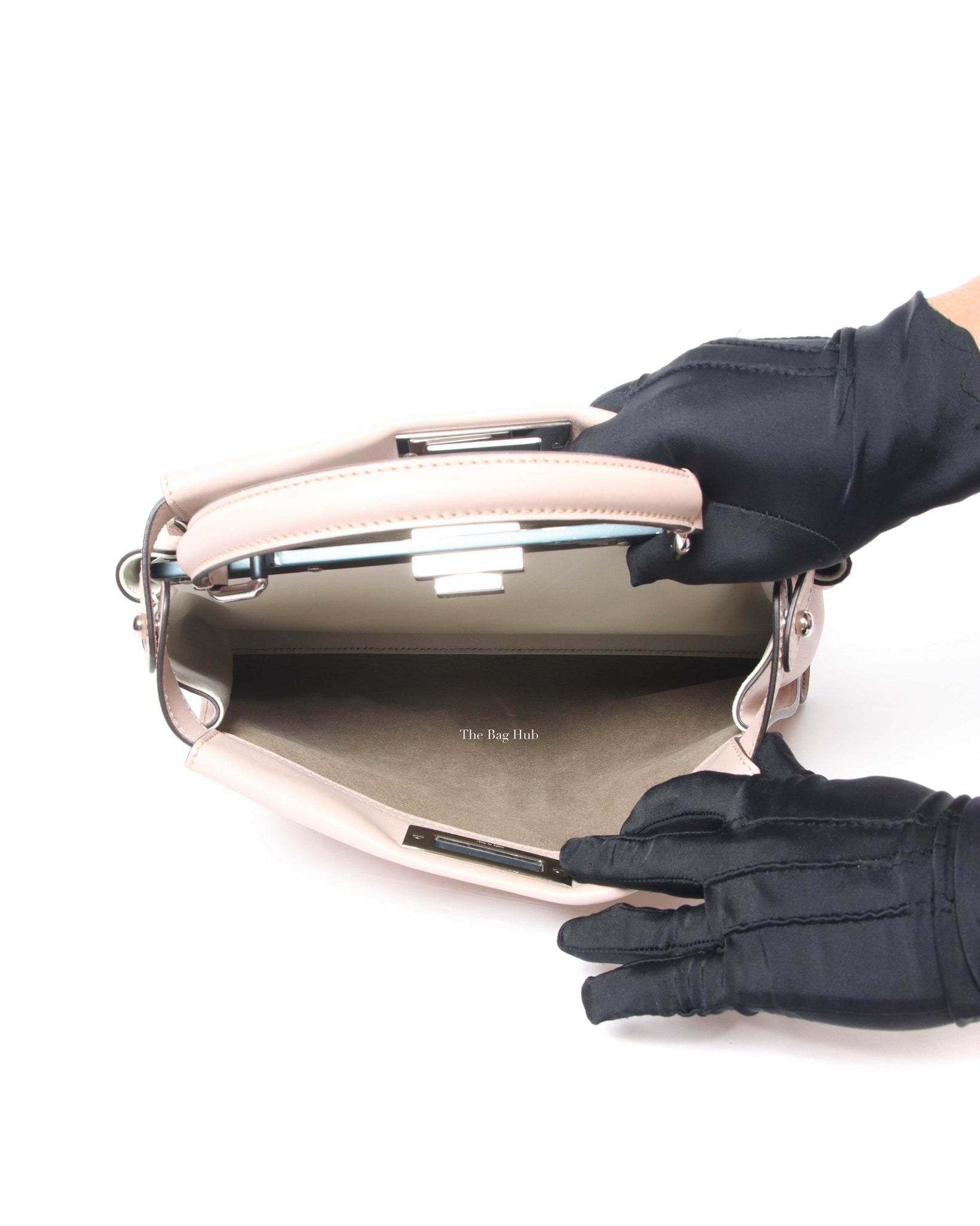 Fendi Soap Opale Leather Peekaboo Medium Bag-11