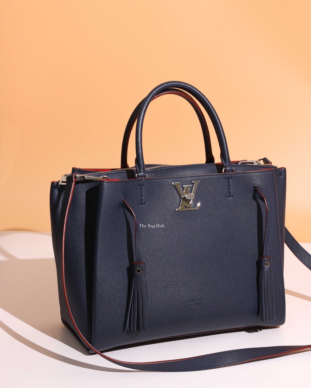 Louis Vuitton Navy Blue/Red Lockmeto Bag