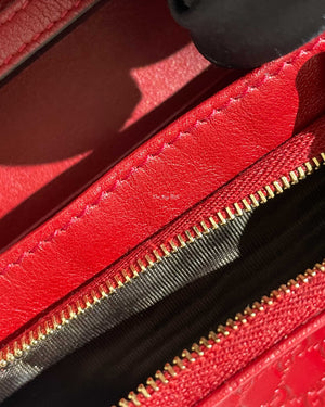Gucci Red Microguccissima Wallet On Strap-16