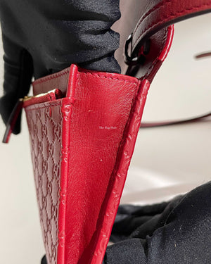 Gucci Red Microguccissima Wallet On Strap-18