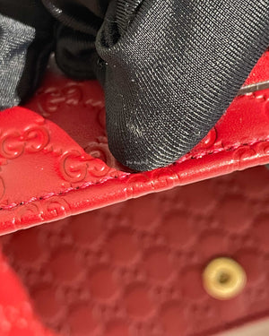 Gucci Red Microguccissima Wallet On Strap-22