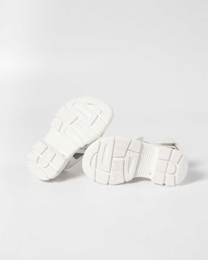 Gucci White Leather and Mesh Kids Sandals Size 28