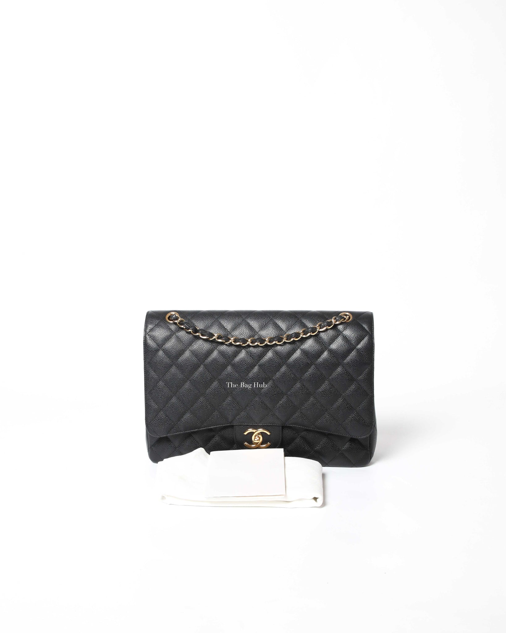 Chanel Black Caviar Classic Maxi Double Flap Bag