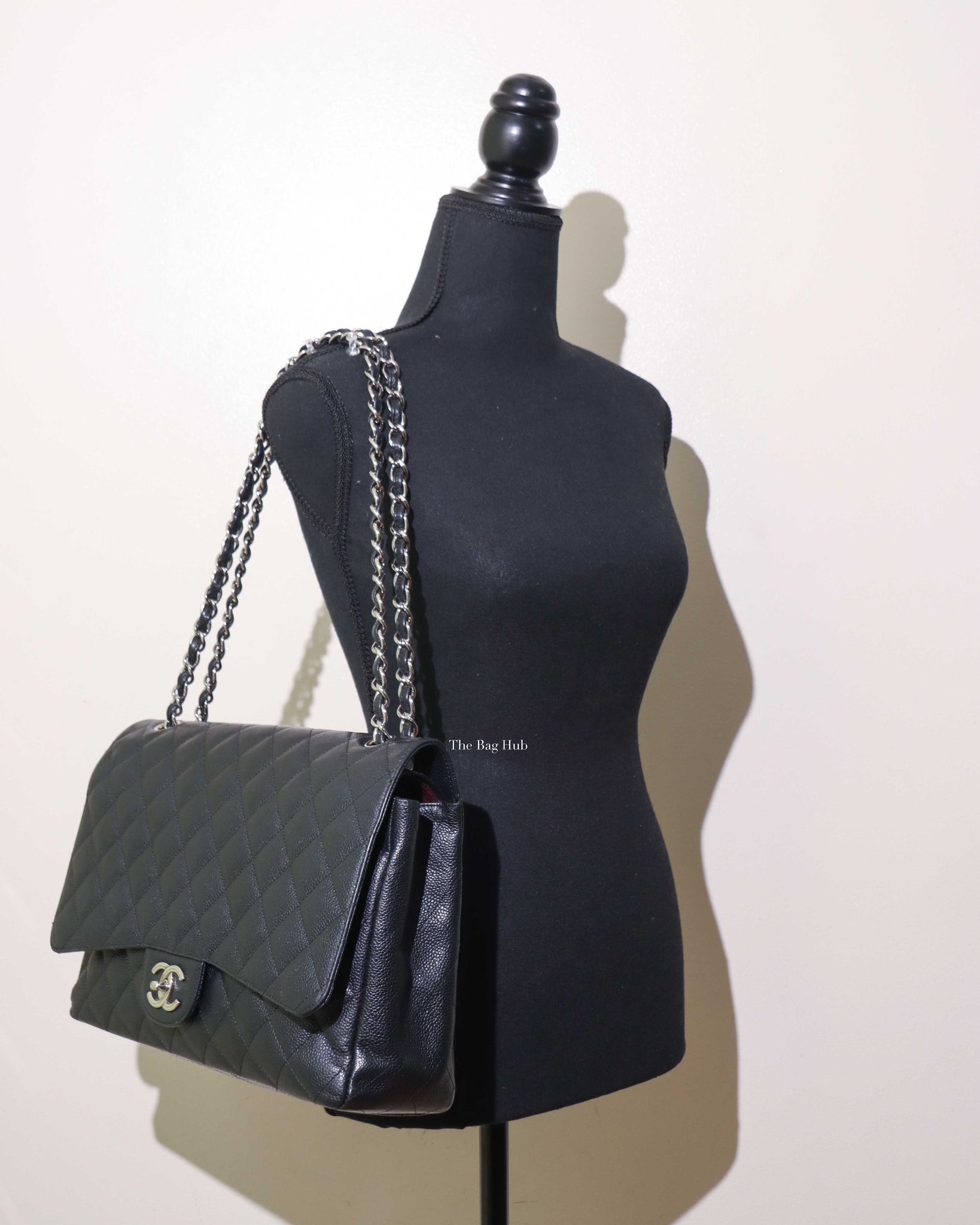 Chanel caviar maxi double flap 2025 black