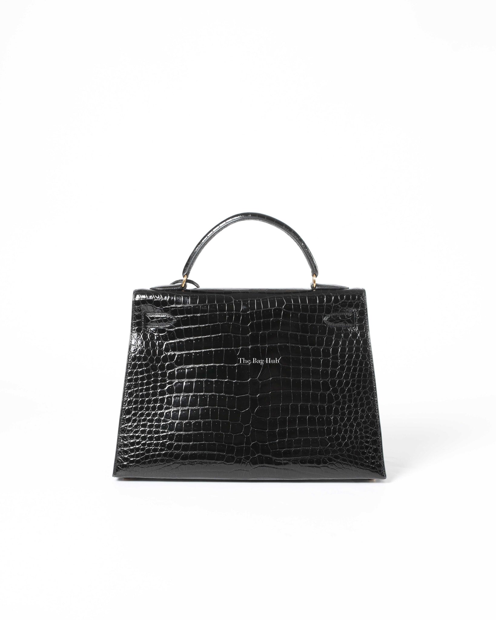 Hermes Black Crocodile Kelly 32 Bag