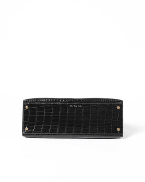 Hermes Black Crocodile Kelly 32 Bag