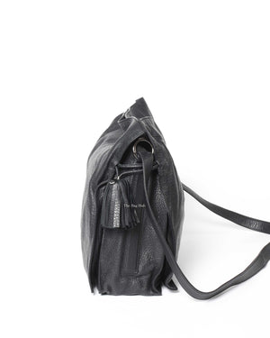 Loewe Black Grained Leather Flamenco Tassel Bag OS-5
