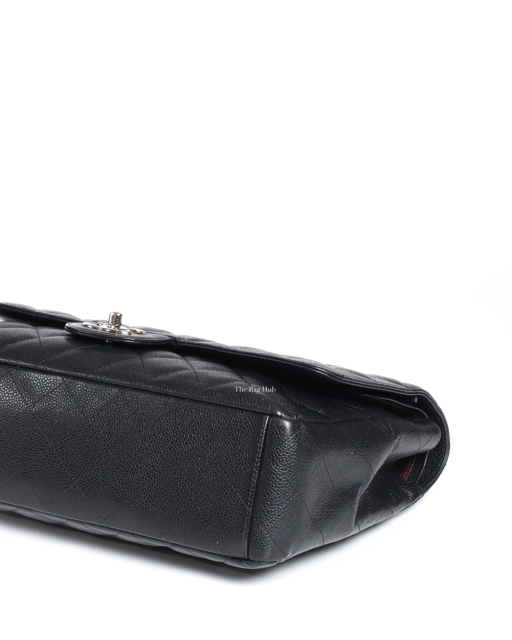Chanel Black Caviar Maxi Double Flap Shoulder Bag-8