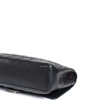 Chanel Black Caviar Maxi Double Flap Shoulder Bag-10