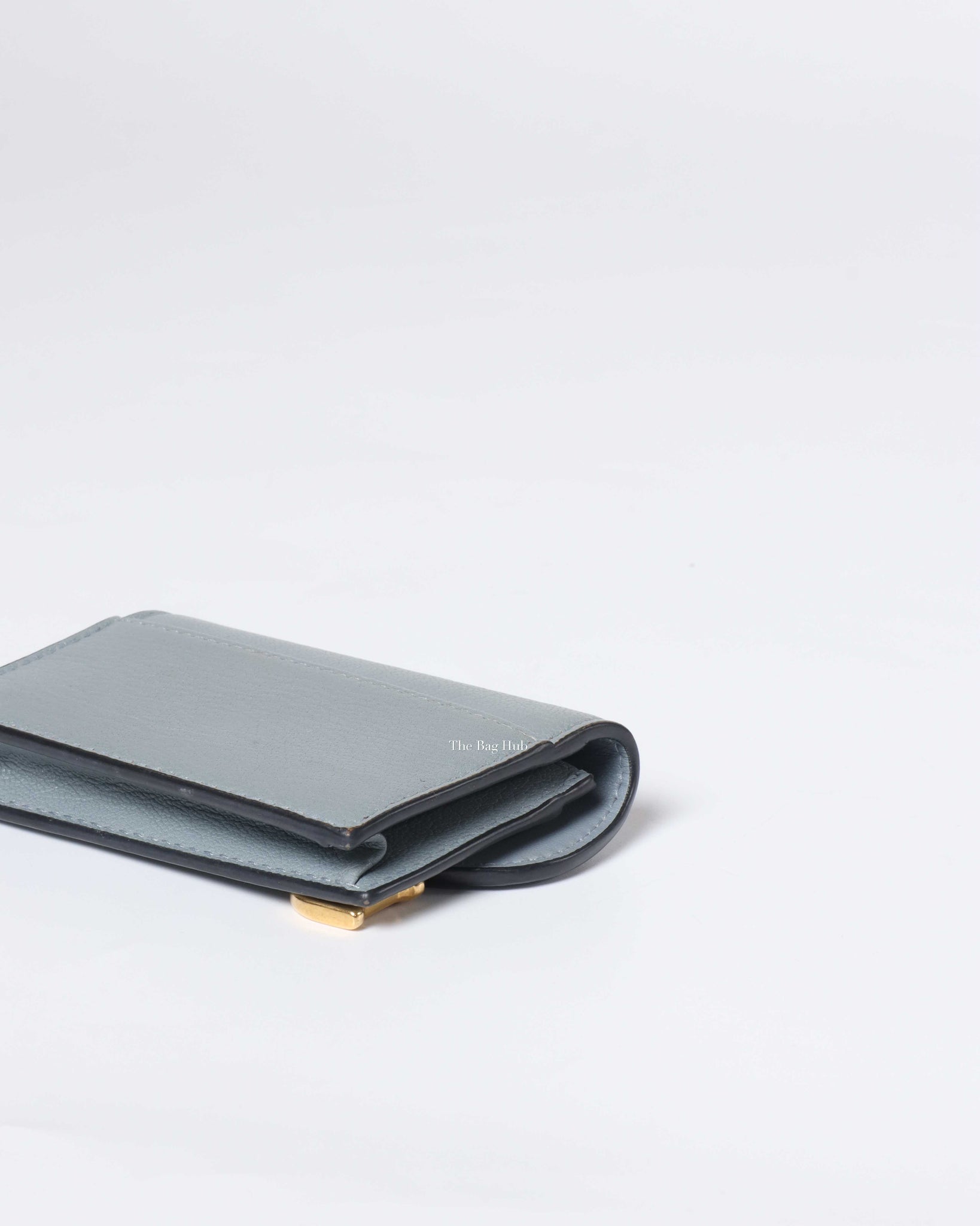 Dior Cloud Blue Saddle Flap Card Holder-10