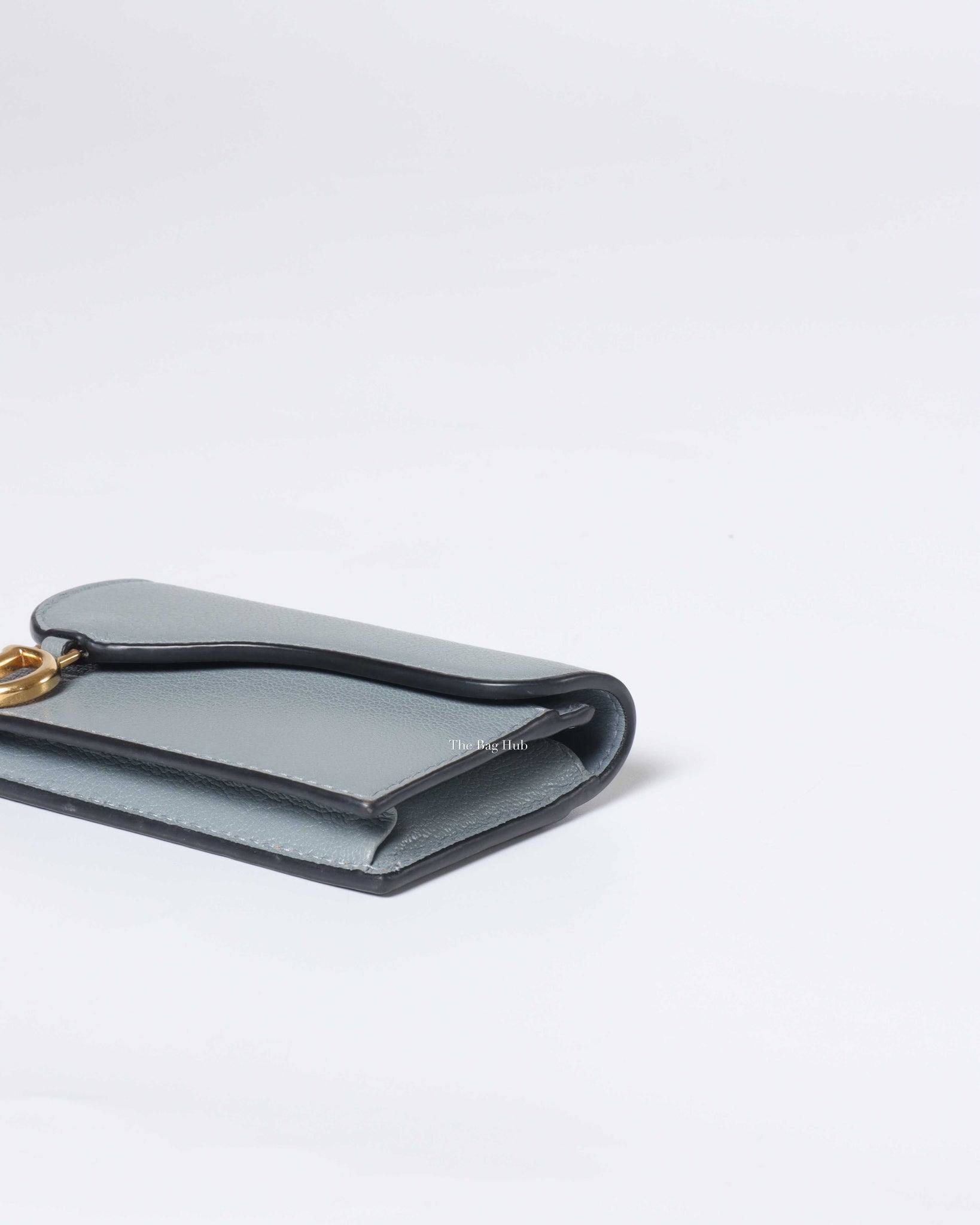 Dior Cloud Blue Saddle Flap Card Holder-8