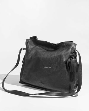 Loewe Black Grained Leather Flamenco Tassel Bag OS-1