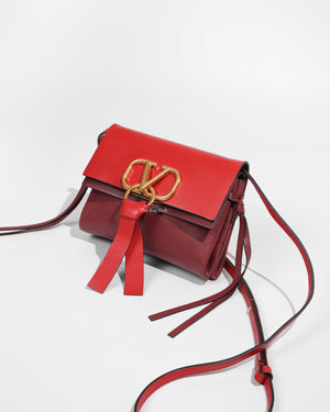Valentino Red V Ring Crossbody Bag