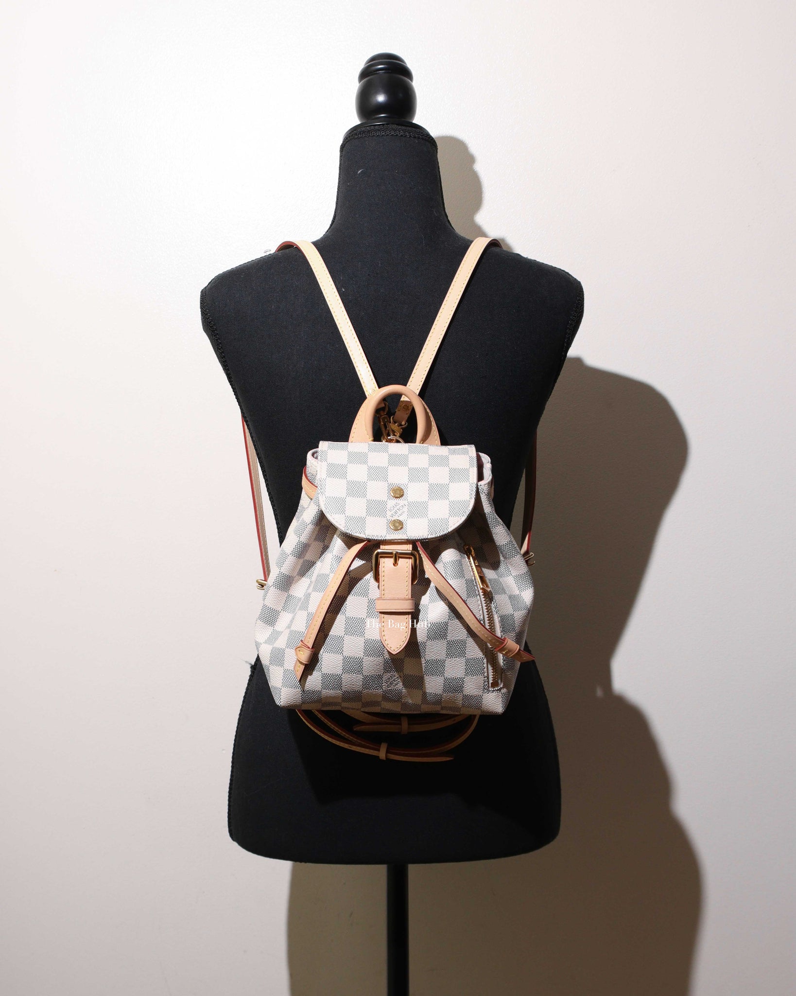 Louis Vuitton Damier Azur Sperone BB Mini Backpack Bookbag 860309