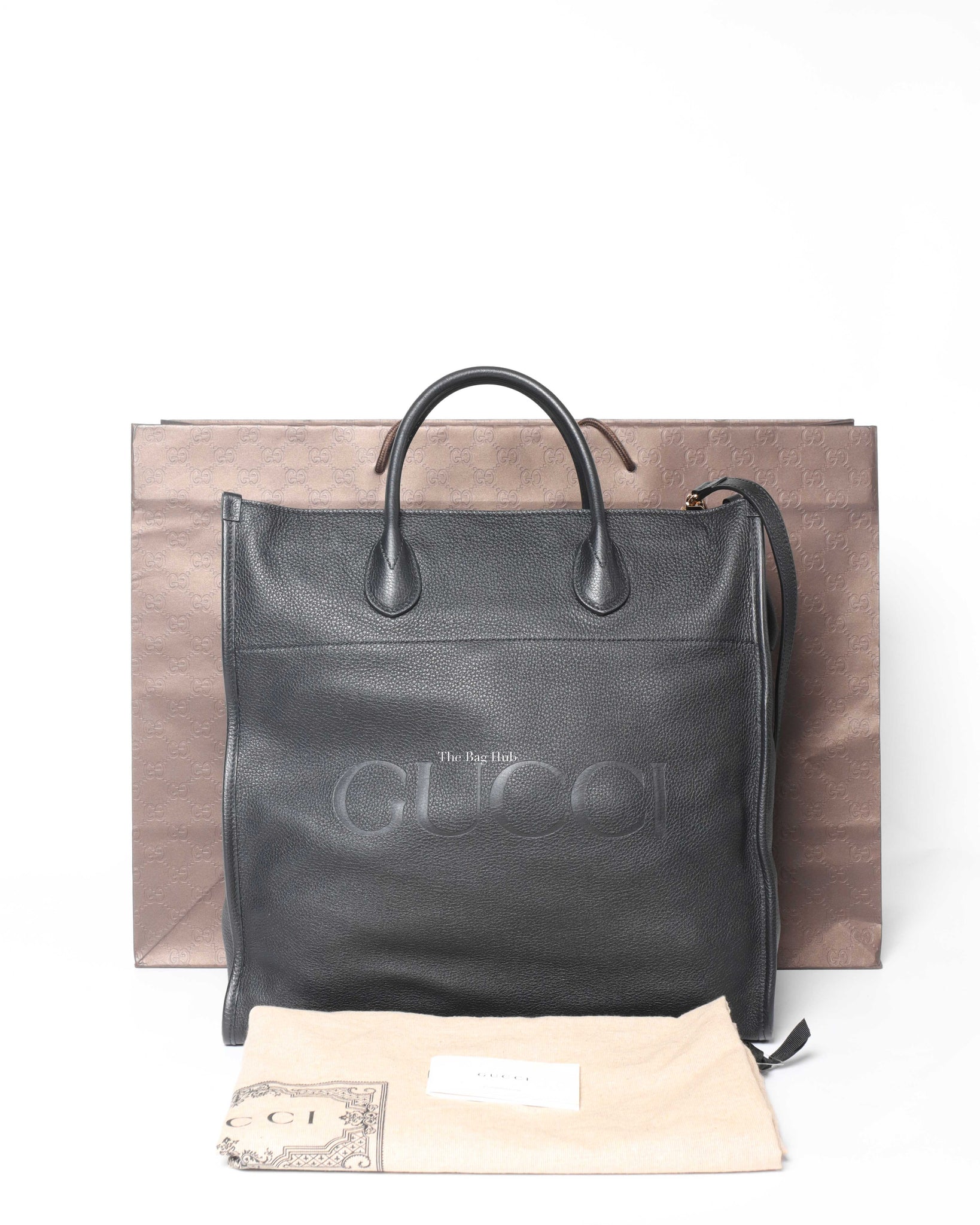 Leather tote Gucci Orange in Leather - 26455648