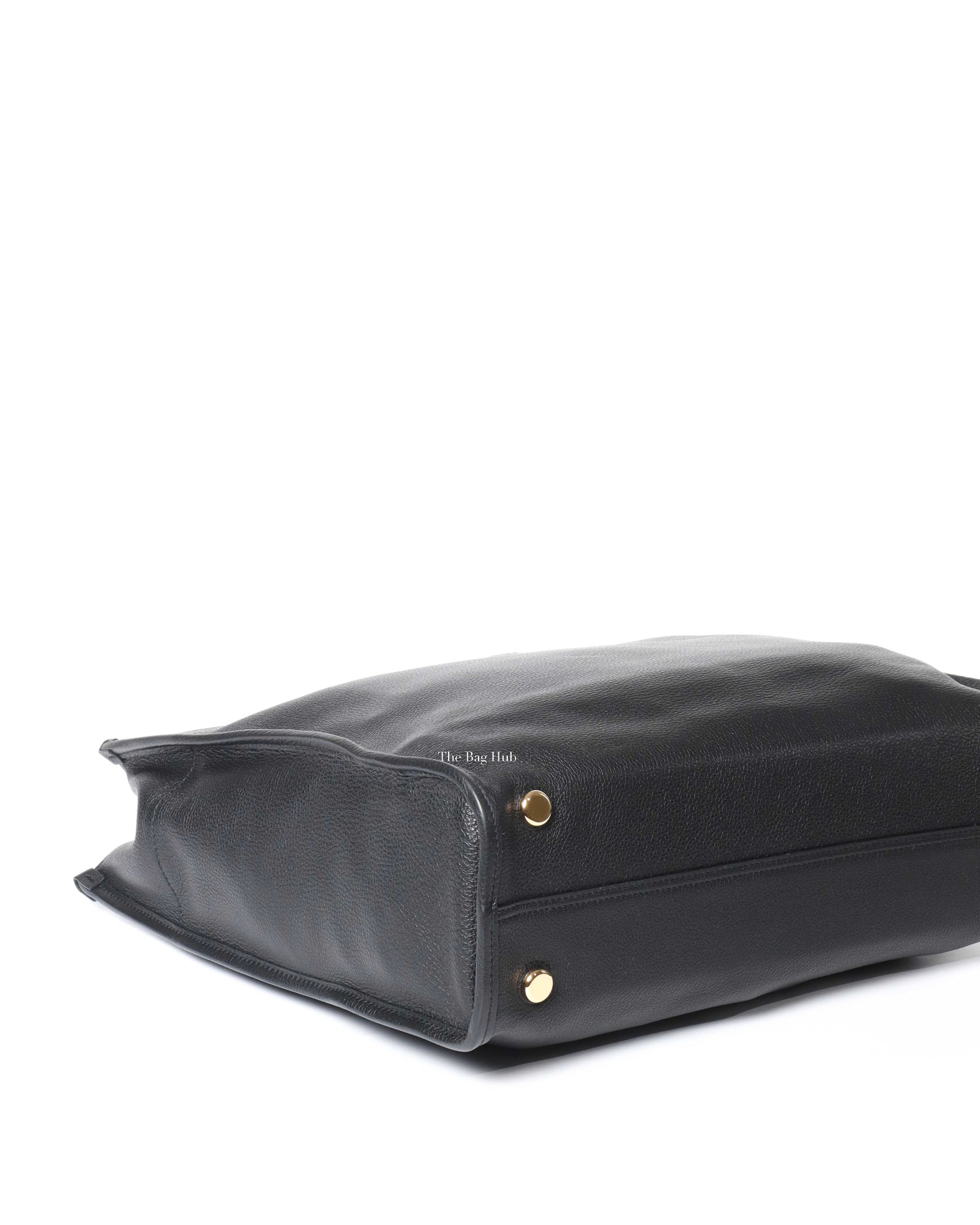 Gucci Black Embossed Logo Leather Tote Bag-9