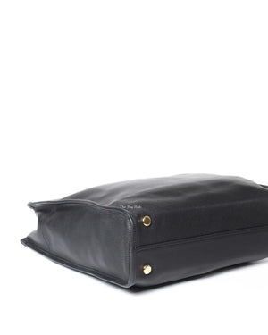 Gucci Black Embossed Logo Leather Tote Bag-9