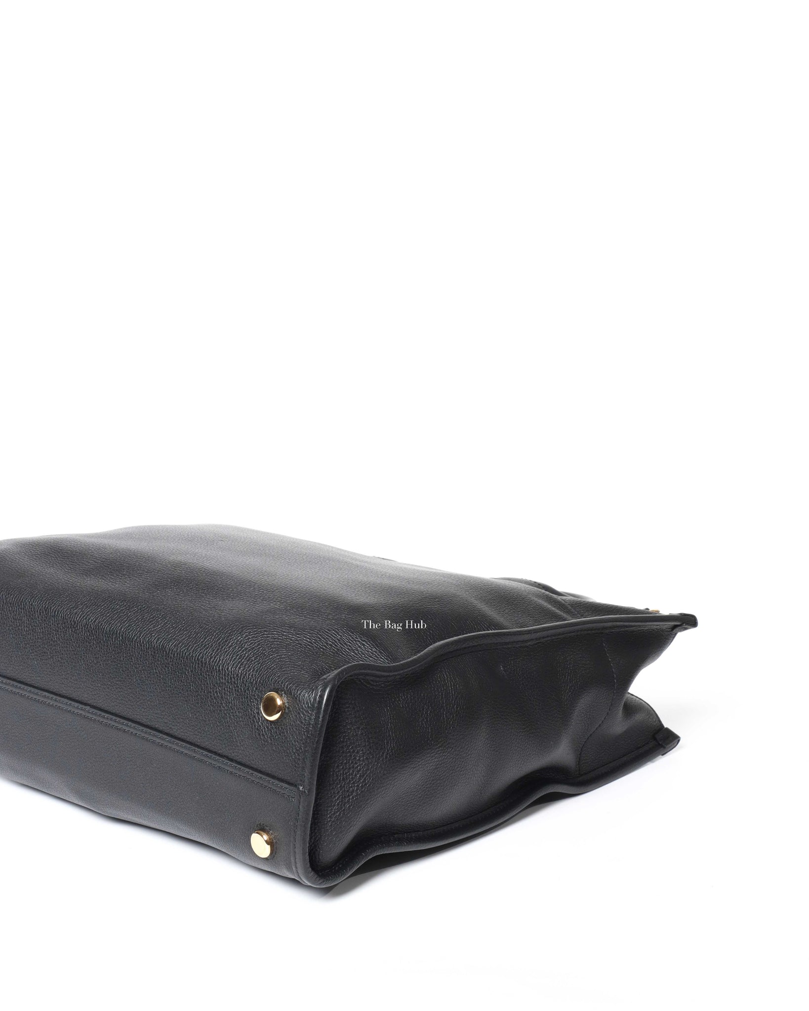 Gucci Black Embossed Logo Leather Tote Bag-8