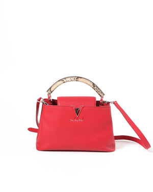 Louis Vuitton Red/Snakeskin Capucines MM Bag-2