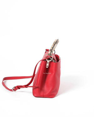 Louis Vuitton Red/Snakeskin Capucines MM Bag-4