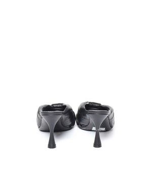 Balenciaga Black Drapy Leather Sandals 80mm Size 39-6