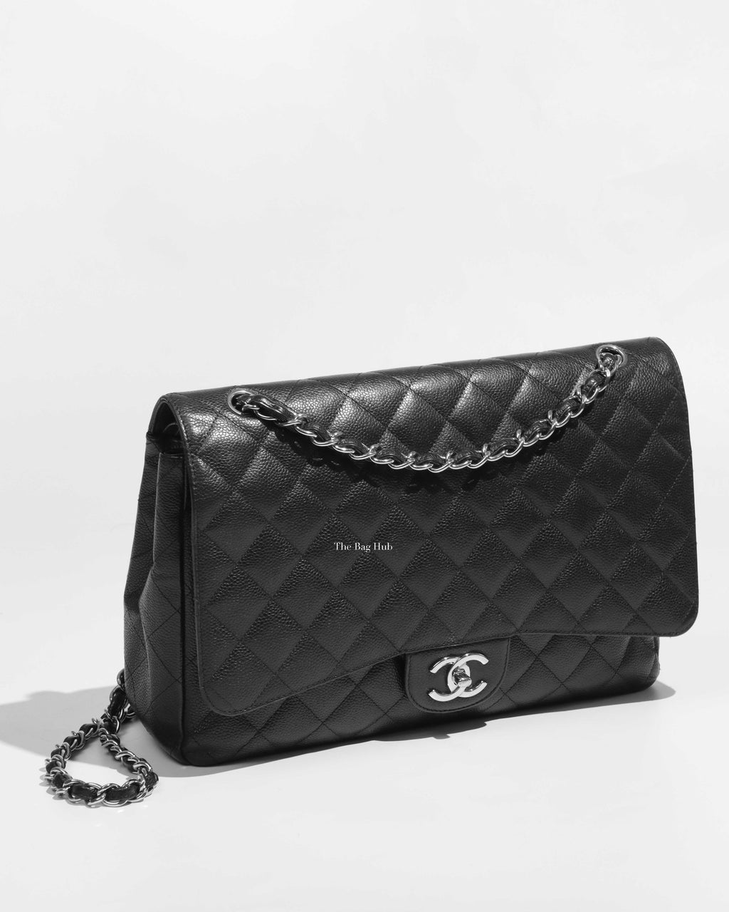 Chanel Black Caviar Maxi Double Flap Shoulder Bag-1