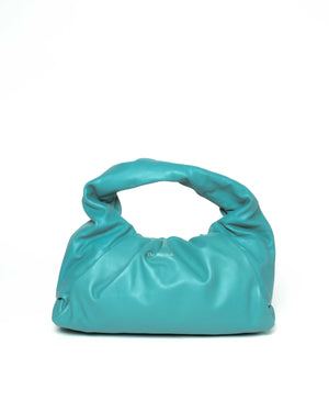 Bottega Veneta Blue Calfskin Leather The Pouch Shoulder Bag