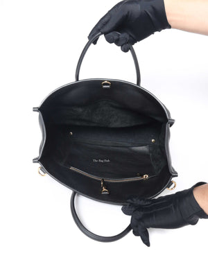 Gucci Black Embossed Logo Leather Tote Bag-11