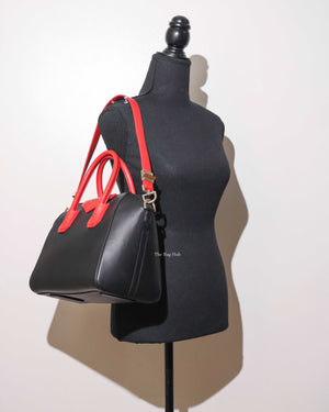 Givenchy Black/Red Small Antigona Bag GHW