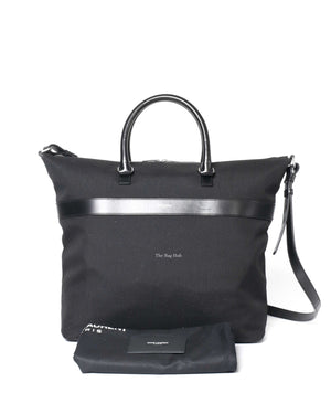 Saint Laurent Black Canvas & Leather Tote Bag-12