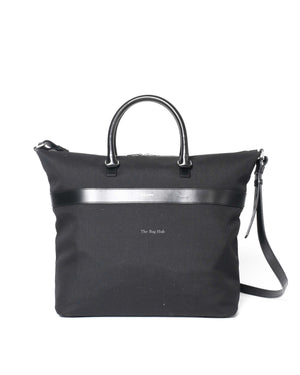 Saint Laurent Black Canvas & Leather Tote Bag-2