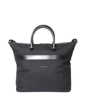 Saint Laurent Black Canvas & Leather Tote Bag-3