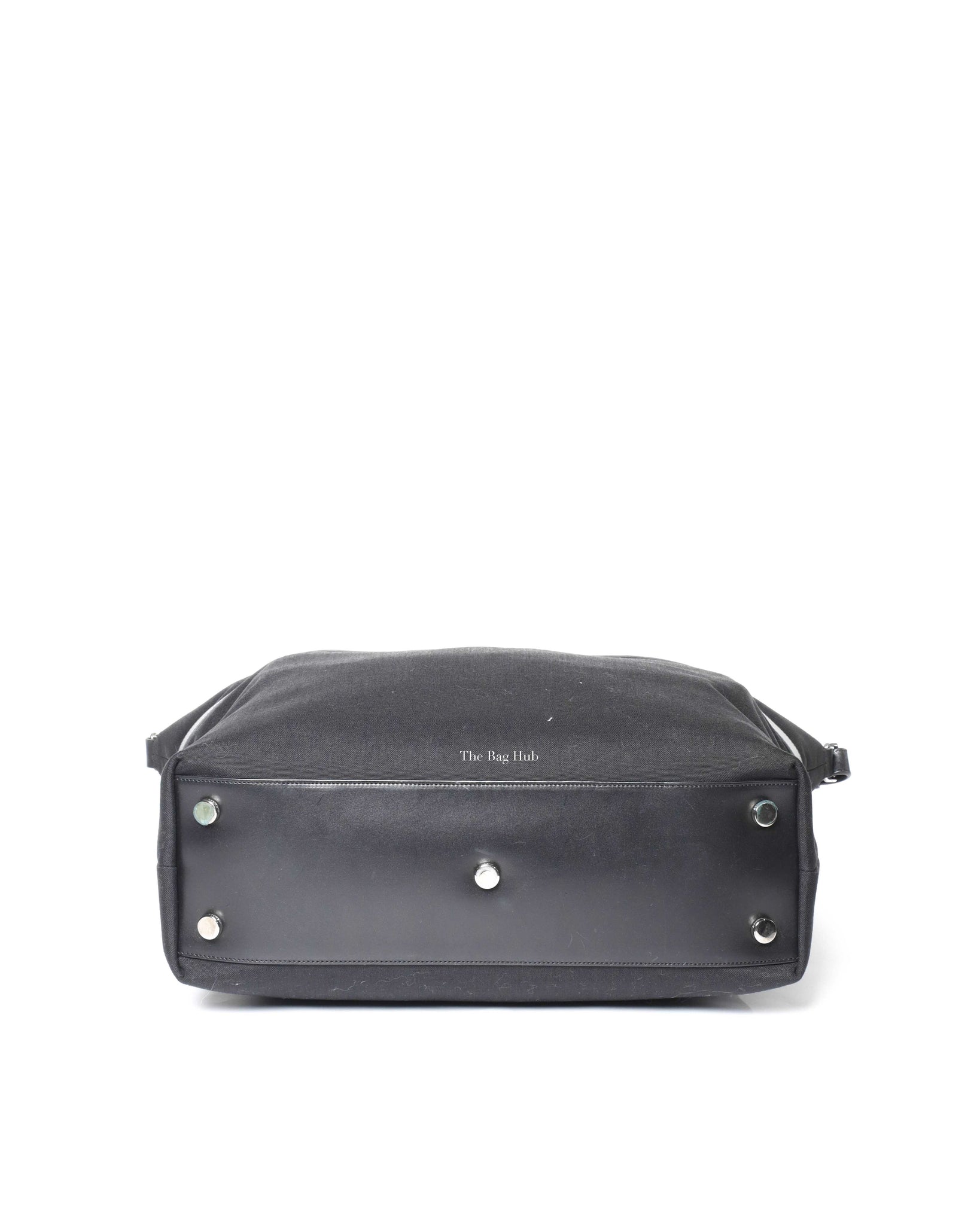 Saint Laurent Black Canvas & Leather Tote Bag-6