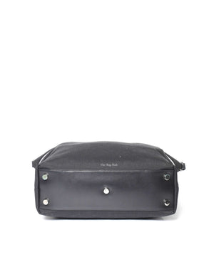 Saint Laurent Black Canvas & Leather Tote Bag-6