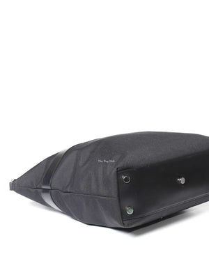 Saint Laurent Black Canvas & Leather Tote Bag-9